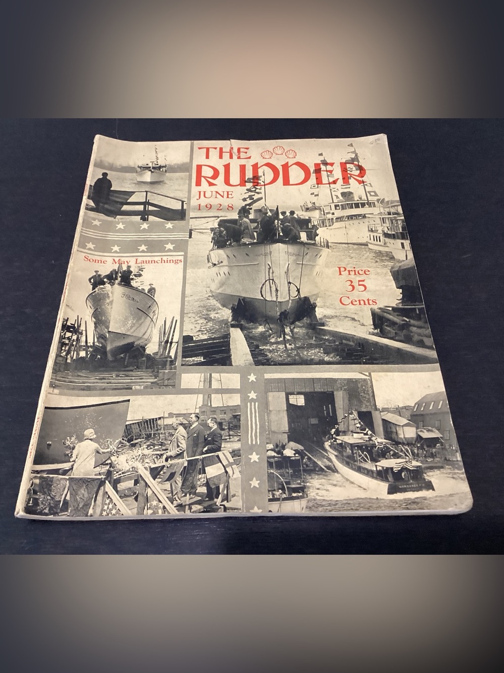 Antique The Rudder Magazine June 1928 original cost 35 cents. Excellent cond.